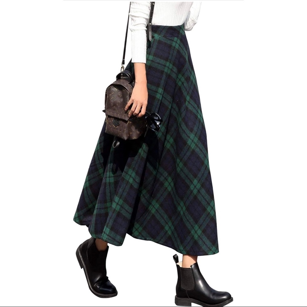 Plaid Circle Skirt